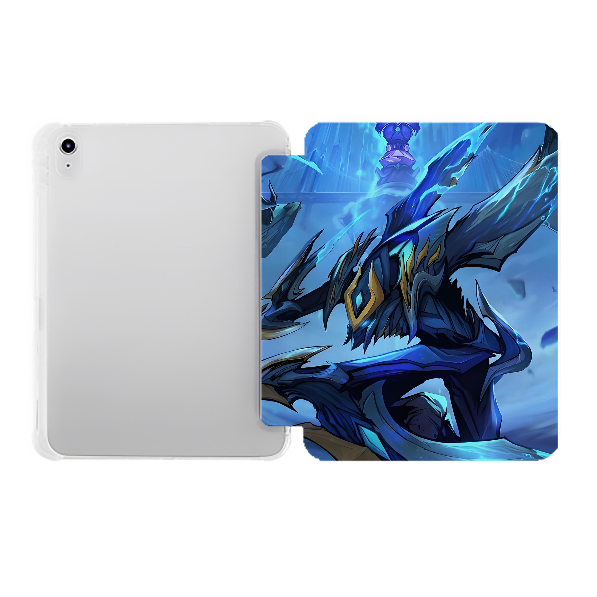 （画像用） リーグ・オブ・レジェンド League of Legends LOL IPad ケース ペン収納付き 三つ折りスタンド PUレザー×シリコン 対応機種9.5/10.5/10.9インチ